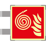 [SEMLE15106BA] SEMLE15106BA - Segnale fotoluminescente in alluminio METAL bifacciale   piu'simbolo