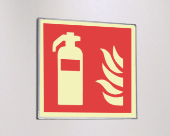 [SEMLE15107G] SEMLE15107G - segnaletica all.Metal mono lum. DIN Estintore EN ISO 7010 F001