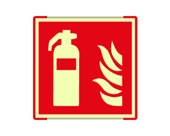 [SEMLE15107GC] SEMLE15107GC - segnaletica all.Metal profilo ROSSO mono simbolo luminescente Estintor