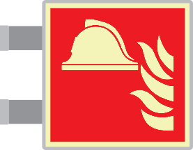 [SEMLE15111BA] SEMLE15111BA - targa bifacciale fotoluminescente METAL Presidio antincendio ENISO7010