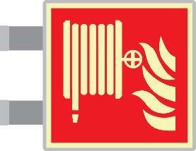 [SEMLE15115BA] SEMLE15115BA - targa bifacciale fotoluminescente METAL Lancia antincendio EN ISO 7010