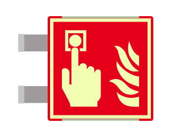 [SEMLE15117BAC] SEMLE15117BAC - segnale luminescente allum.METAL ROSSO bifacciale Pulsante All.Antinc.