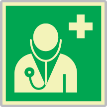 [SEMLE15118A] SEMLE15118A - targa monofacciale fotoluminescente METAL Personale medico ENISO7010