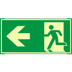 [SEMLE715101MC] SEMLE715101MC - Segnale all.Metal mono luminescente prof.VERDE Usc.Emerg. EN ISO 7010