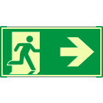 [SEMLE715102MC] SEMLE715102MC - Segnale all. Metal mono luminescente prof.VERDE Usc.Emerg.dx ISO 7010