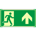 [SEMLE715103NC] SEMLE715103NC - Segnale all. Metal mono luminescente prof.VERDE Usc.Emerg.dx  ISO 7010