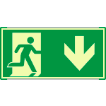 [SEMLE715104MC] SEMLE715104MC - Segnale all.Metal mono luminescente prof.VERDE Usc.Emerg. EN ISO 7010