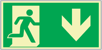 [SEMLE715104N] SEMLE715104N - Segnale all. Metal monofacciale luminescente Usc.Emrgenza sx ISO 7010