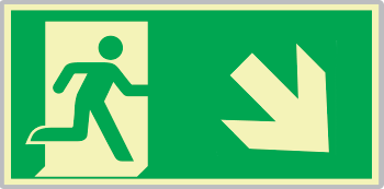 [SEMLE715108N] SEMLE715108N - Segnale all.Metal mono luminescente Uscita Emergenza SE EN ISO 7010