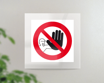 [SEP1312FW] SEP1312FW - targa PLexi monofacciale Divieto di accesso fissaggio invisibile