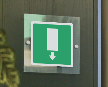 [SEP15152W] SEP15152W - segnale plexiglass PLEXI monofacciale 200x200 piu'simbolo