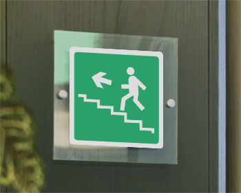 [SEP15164W] SEP15164W - segnale plexiglass PLEXI monofacciale 200x200 piu'simbolo