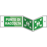 [SEPE20153BDQ] SEPE20153BDQ - segnale PLEXIGLASS bifacciale fissaggio vite PUNTO DI RACCOLTA