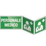 [SEPE20196BIP] SEPE20196BIP - segnale PLEXIGLASS bifacciale fissaggio invisibile PERSONALE MEDICO