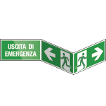 [SEPE720101BIS] SEPE720101BIS - segnale PLEXIGLASS bifacciale fissaggio invisibile USCITA EMERGENZA
