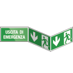 [SEPE720104BIS] SEPE720104BIS - segnale PLEXIGLASS bifacciale fissaggio invisibile USCITA EMERGENZA