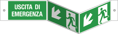 [SEPE720107BDT] SEPE720107BDT - segnale PLEXIGLASS bifacciale fissaggio vite USCITA DI EMERGENZA