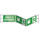 [SEPE720107BDT] SEPE720107BDT - segnale PLEXIGLASS bifacciale fissaggio vite USCITA DI EMERGENZA