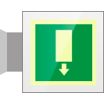 [SEPS15152BW] SEPS15152BW - Segnale plexiglass PLEXI bifacciale piu'simbolo fotoluminescente