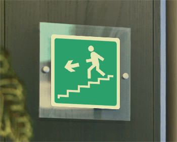 [SEPS15161W] SEPS15161W - Segnale plexiglass PLEXI monofacciale piu'simbolo fotoluminescente