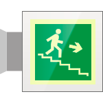 [SEPS15163BW] SEPS15163BW - Segnale plexiglass PLEXI bifacciale piu'simbolo fotoluminescente