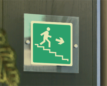 [SEPS15163W] SEPS15163W - Segnale plexiglass PLEXI monofacciale piu'simbolo fotoluminescente