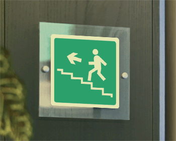 [SEPS15164W] SEPS15164W - Segnale plexiglass PLEXI monofacciale piu'simbolo fotoluminescente