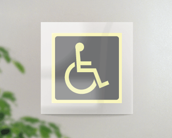 [SEPS15653FW] SEPS15653FW - targa Plexi monofacciale  Toilette disabili fiss.inv.