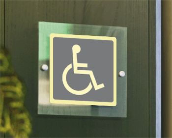 [SEPS15653W] SEPS15653W - targa Plexi monofacciale  Disabile