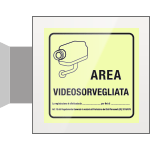 [SEPS5008BW] SEPS5008BW - targa Plexi bifacciale  Area videosorvegliata