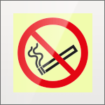 [SEPSE1301FW] SEPSE1301FW - targa Plexi monofacc.  Vietato fumare fiss.inv. EN ISO 7010 P002