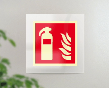 [SEPSE15107FW] SEPSE15107FW - targa Plexi monofacc. Estintore fiss.invisib. EN ISO 7010 F001