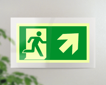 [SEPSE715106FR] SEPSE715106FR - targa PLexi monof. uscita emergenza ds alto fiss.inv EN ISO 7010