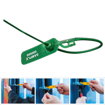 [SGE1128V] SGE1128V - confezione da 1000 sigilli tubolari lunghezza mm.400 colore VERDE