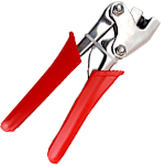 [SGE1698] SGE1698 - pinza in lamiera di ferro con punzone personaliz e manici in plastica