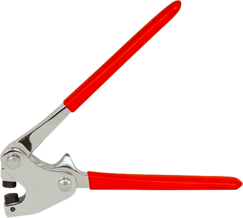 [SGE1698] SGE1698 - pinza in lamiera di ferro con punzone personaliz e manici in plastica