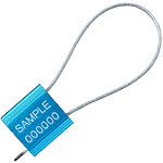 [SGE2204C] SGE2204C - confezione 500 sigilli cavo acciaio testa metallica mm.300 CELESTE