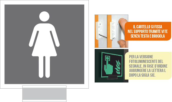 [SIC15643G] SIC15643G - sistema COLORFIX GRIGIO monofacciale Toilette Donna