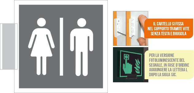 [SIC15644BA] SIC15644BA - sistema COLORFIX GRIGIO bifacciale Toilette Uomo/Donna