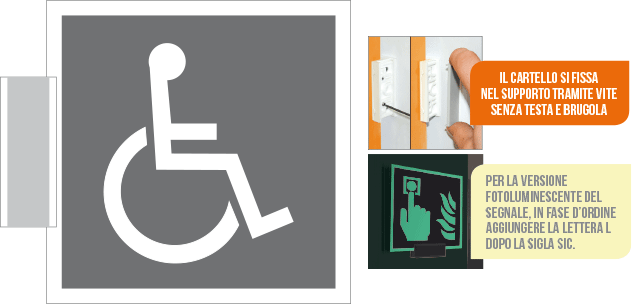 [SIC15653BA] SIC15653BA - sistema COLORFIX GRIGIO bifacciale Toilette Disabili