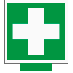 [SICE15101A] SICE15101A - sistema COLORFIX VERDE monofacciale Pronto soccorso EN ISO 7010