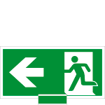 [SICE715101N] SICE715101N - sistema COLORFIX VERDE monofacciale Uscita Emergenza sx EN ISO 7010