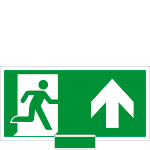 [SICE715103M] SICE715103M - sistema COLORFIX VERDE monofacciale Uscita Emerg.avanti EN ISO 7010