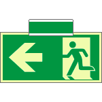 [SICLE715101SM] SICLE715101SM - sistema COLORFIX VERDE bifacc/sosp.luminescente Usc.Emerg.sx ISO 7010