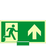 [SICLE715103M] SICLE715103M - sistema COLORFIX VERDE monofacc.luminesc.Usc.Em. avanti EN ISO 7010