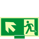 [SICLE715105M] SICLE715105M - sistema COLORFIX VERDE monofacc.luminesc.Usc.Emer.alto sx EN ISO 7010