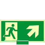 [SICLE715106N] SICLE715106N - sistema COLORFIX VERDE monofacc.luminesc.Usc.Emerg.alto dx ISO 7010