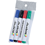 [SMAT36] SMAT36 - confezione da 4 pennarelli cancellabili colore: verde,rosso,nero,blu)