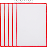 [SMCA450R] SMCA450R - confezione 5 cartelline formato A4 verticale con gancio colore ROSSO