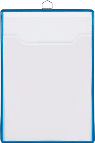 [SMCA453] SMCA453 - confezione 5 coppie tasche porta depliant colore BLU A4 VERTICALE